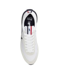 Sneaker Uomo Ralph Lauren Train 89 in Camoscio e Oxford White Navy