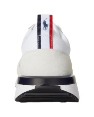 Sneaker Uomo Ralph Lauren Train 89 in Camoscio e Oxford White Navy