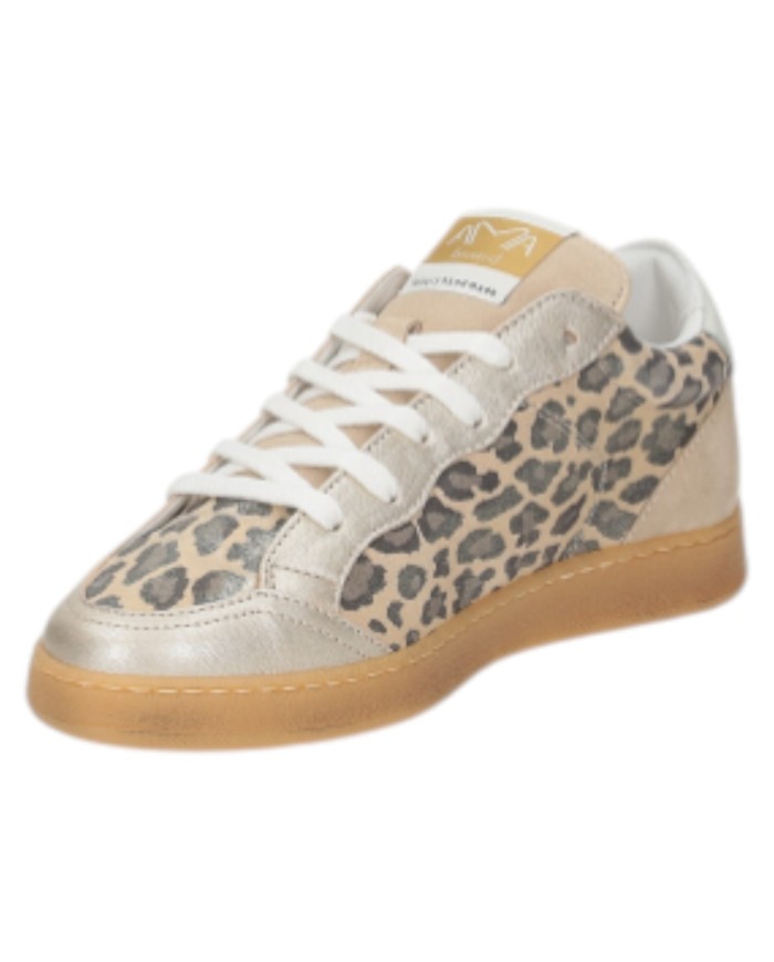 Sneakers Ama Brand Donna Sun Aniimalier Leather Beige