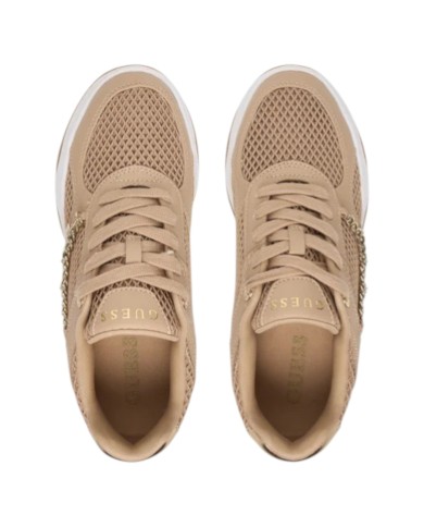 Sneakers Guess Donna Harpaa Mesh Leather Oat Nude Gold