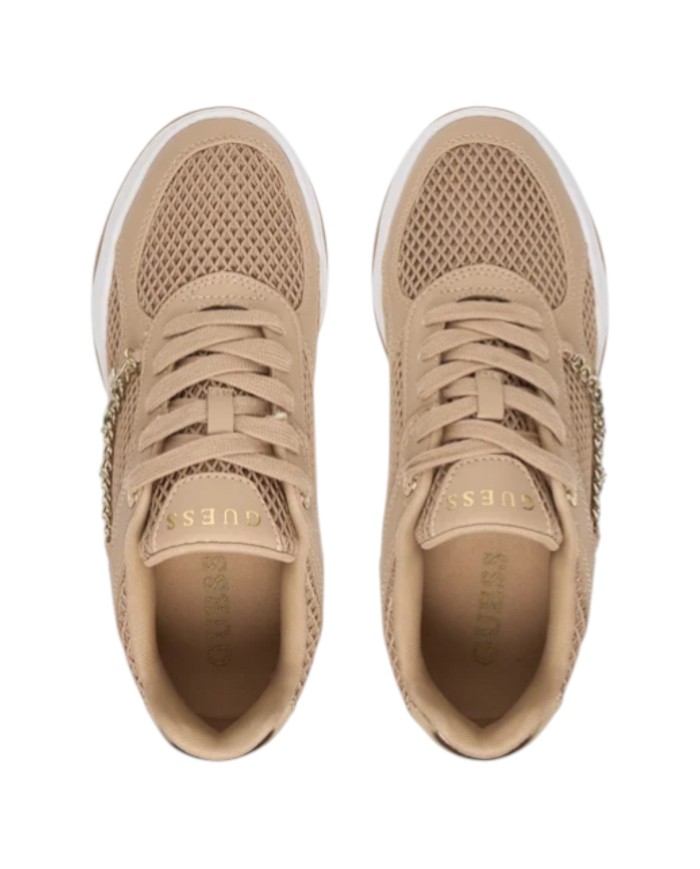 Sneakers Guess Donna Harpaa Mesh Leather Oat Nude Gold