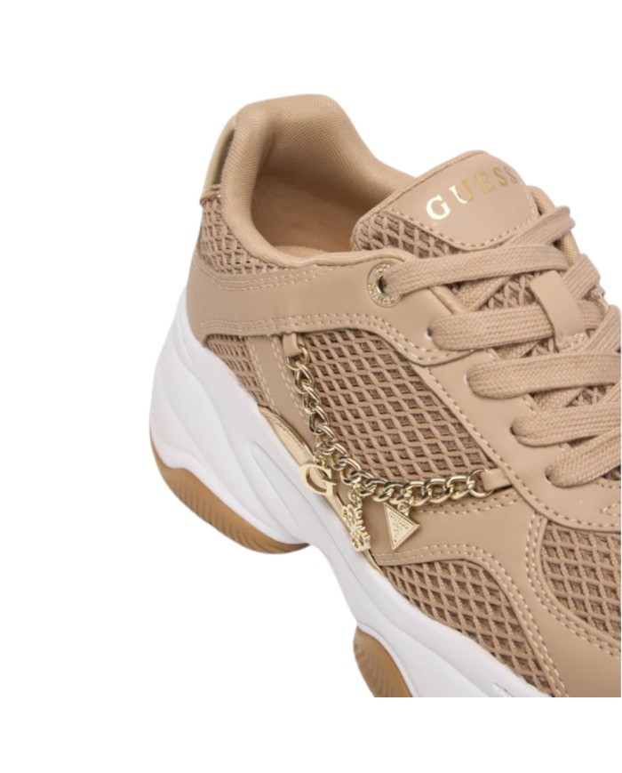 Sneakers Guess Donna Harpaa Mesh Leather Oat Nude Gold