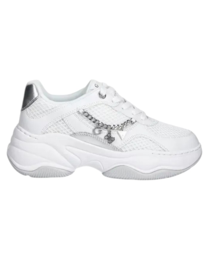 Sneakers Guess Donna Harpaa Mesh Leather White Silver
