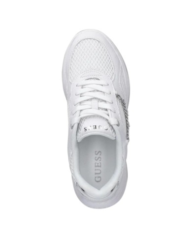 Sneakers Guess Donna Harpaa Mesh Leather White Silver