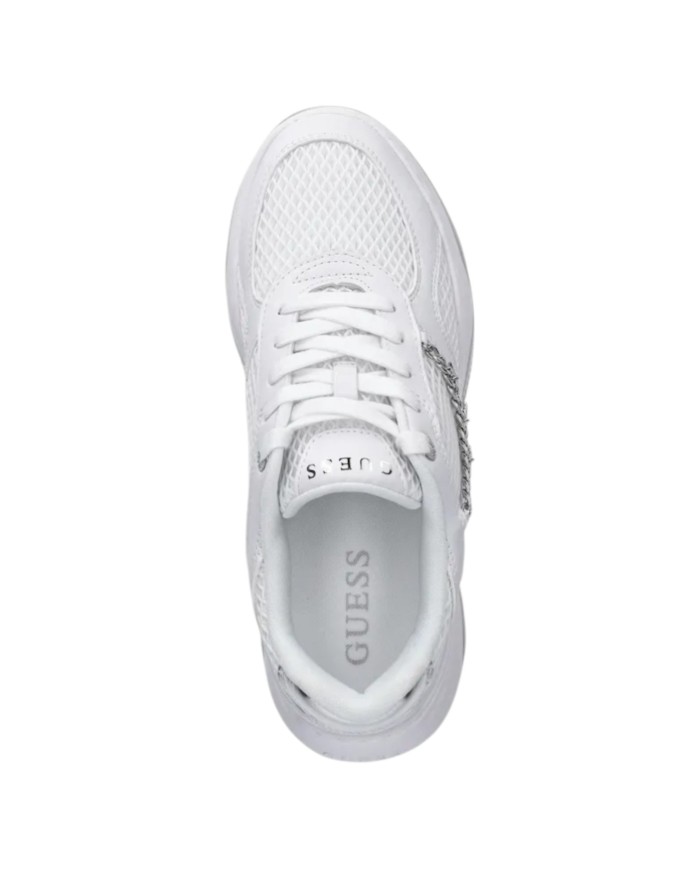 Sneakers Guess Donna Harpaa Mesh Leather White Silver
