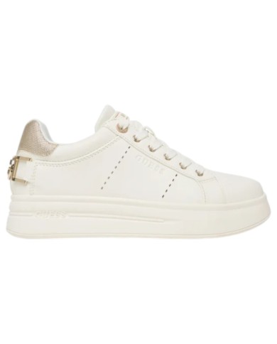 Sneakers Guess Donna Wesli G Logo Leather White Gold