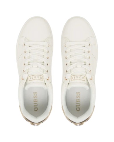 Sneakers Guess Donna Wesli G Logo Leather White Gold