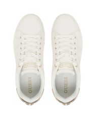 Sneakers Guess Donna Wesli G Logo Leather White Gold