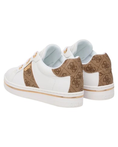 Sneakers Guess Donna Stew 4G Logo Leather White Beibr