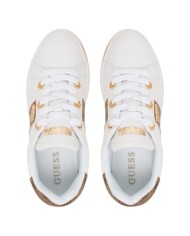 Sneakers Guess Donna Stew 4G Logo Leather White Beibr