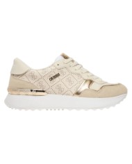 Sneakers Guess Donna Vinsa Runner 4G Logo Leather Cream Gold