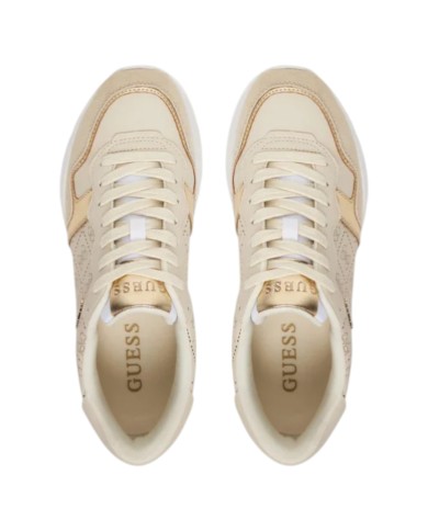 Sneakers Guess Donna Vinsa Runner 4G Logo Leather Cream Gold