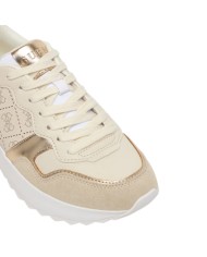 Sneakers Guess Donna Vinsa Runner 4G Logo Leather Cream Gold