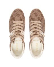 Sneaker Guess Donna Britz 4G Logo Leather Beige White