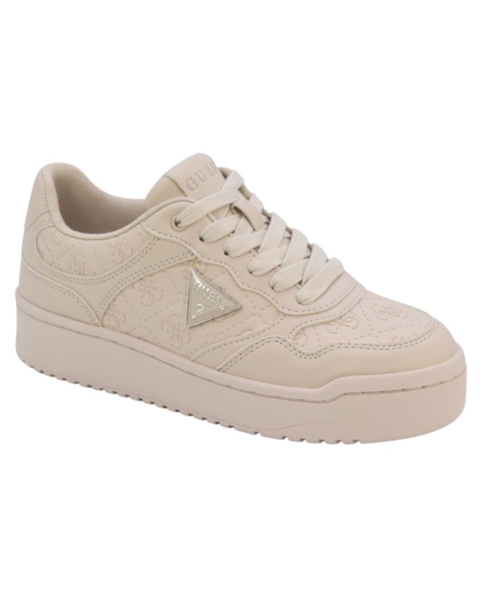 Sneaker Donna Guess Miriam 4G Logo Leather Ivory