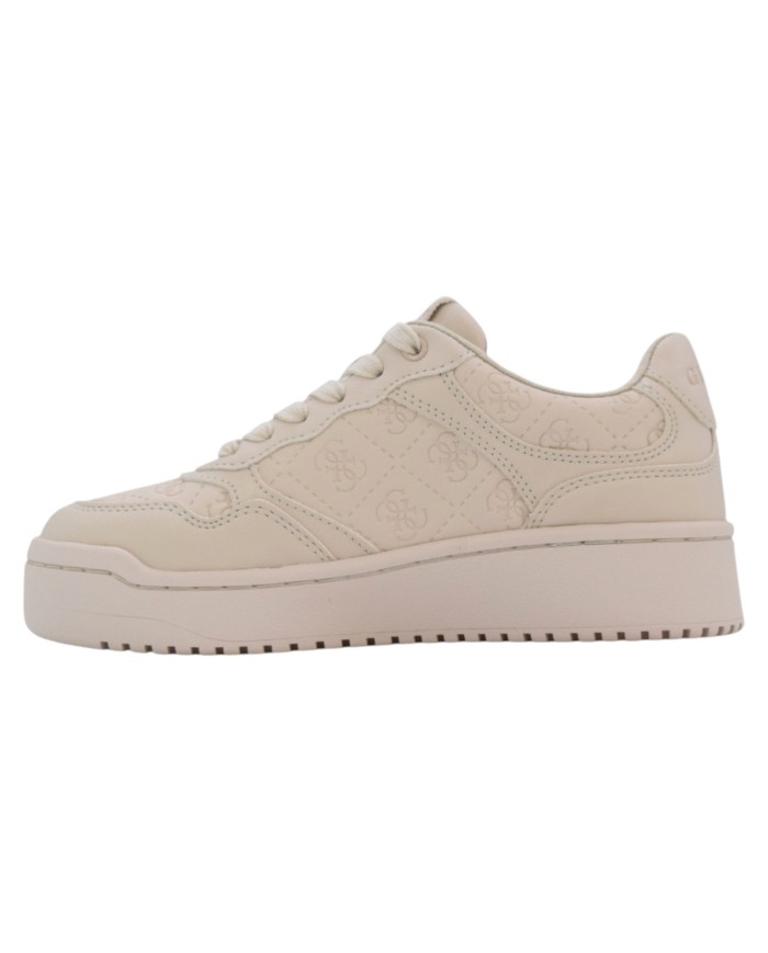 Sneaker Donna Guess Miriam 4G Logo Leather Ivory