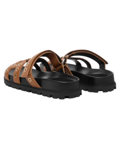 Sandalo Guess Donna Fashie Borchiate G Logo Leather Brown