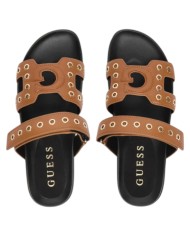 Sandalo Guess Donna Fashie Borchiate G Logo Leather Brown