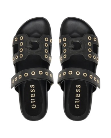 Sandalo Guess Donna Fashie Borchiate G Logo Leather Black