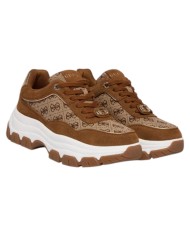Sneakers Guess Donna Berrett 2 4G Logo Leather Camel Beige Brown