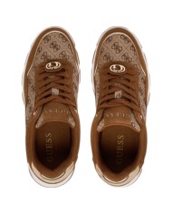 Sneakers Guess Donna Berrett 2 4G Logo Leather Camel Beige Brown