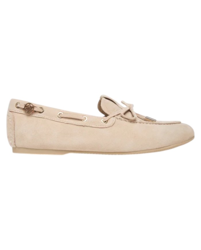 Mocassino Guess Donna Aisha 4G Logo Suede Beige