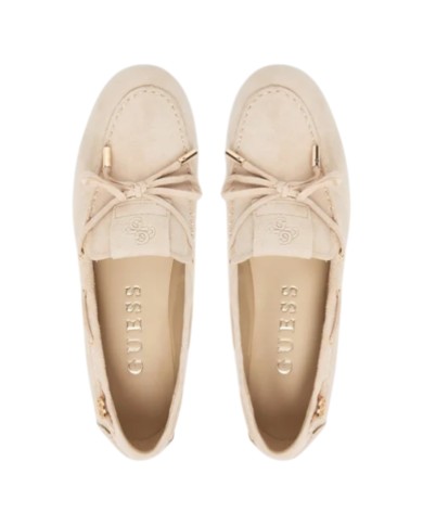 Mocassino Guess Donna Aisha 4G Logo Suede Beige