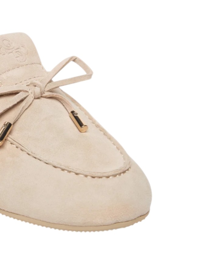 Mocassino Guess Donna Aisha 4G Logo Suede Beige