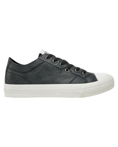 Sneakers Guess Uomo Istria Low 4G Logo Leather Coal Black