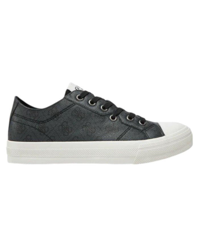 Sneakers Guess Uomo Istria Low 4G Logo Leather Coal Black
