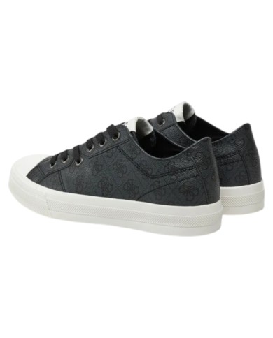 Sneakers Guess Uomo Istria Low 4G Logo Leather Coal Black