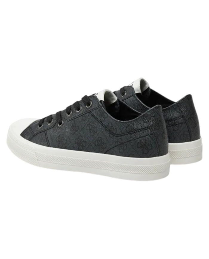Sneakers Guess Uomo Istria Low 4G Logo Leather Coal Black