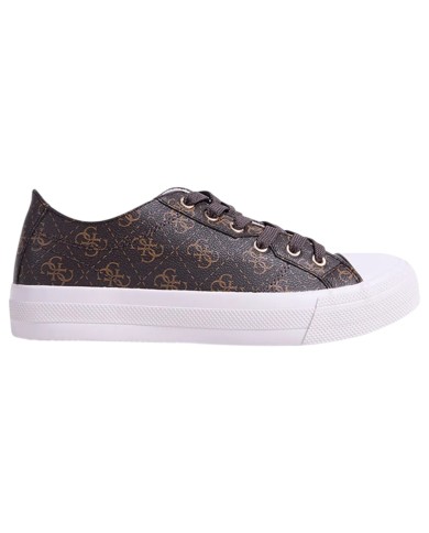Sneakers Guess Uomo Istria Low 4G Logo Leather Brown