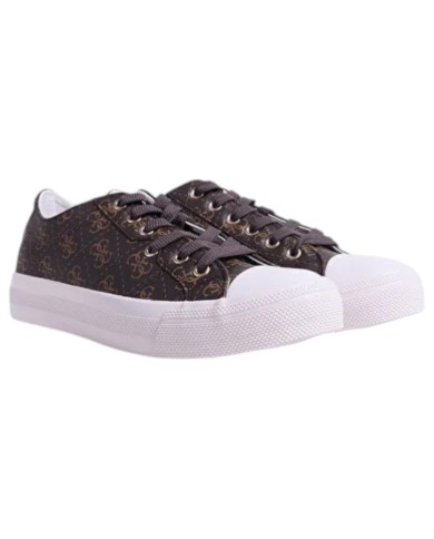 Sneakers Guess Uomo Istria Low 4G Logo Leather Brown