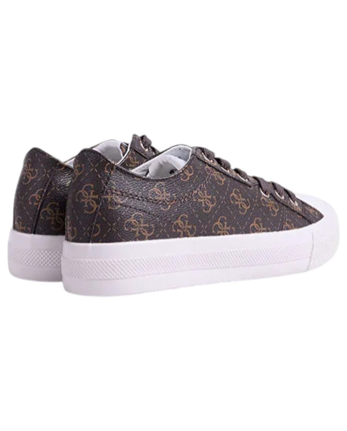 Sneakers Guess Uomo Istria Low 4G Logo Leather Brown