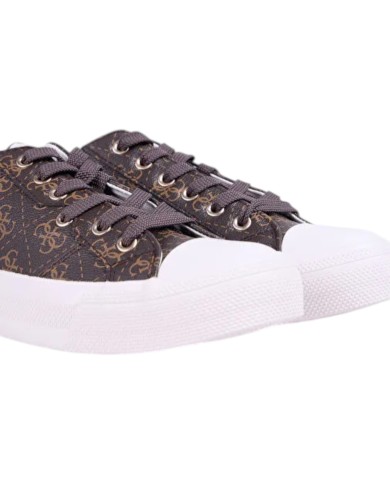 Sneakers Guess Uomo Istria Low 4G Logo Leather Brown