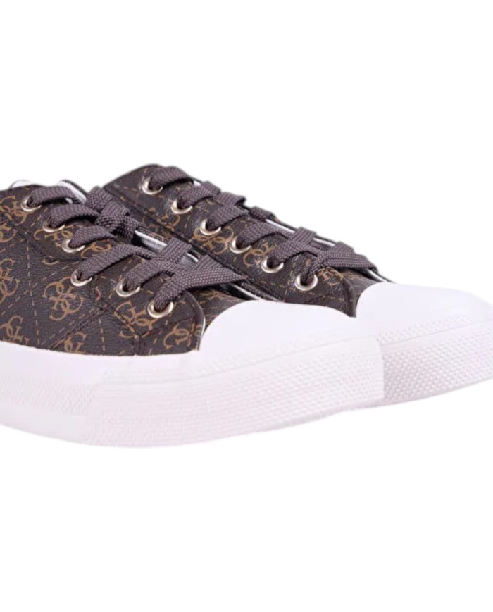 Sneakers Guess Uomo Istria Low 4G Logo Leather Brown