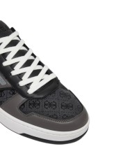 Sneakers Guess Uomo Vincent 4G Triangle Logo Cotton Leather Coal Black