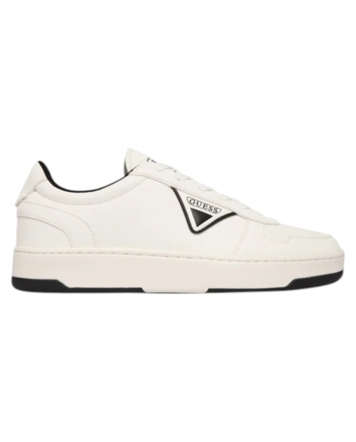 Sneakers Guess Uomo Vincent Triangle Logo Leather White