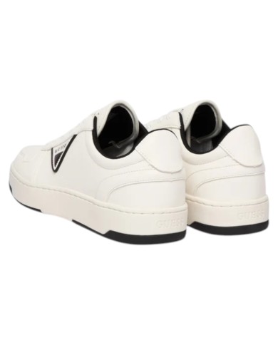 Sneakers Guess Uomo Vincent Triangle Logo Leather White