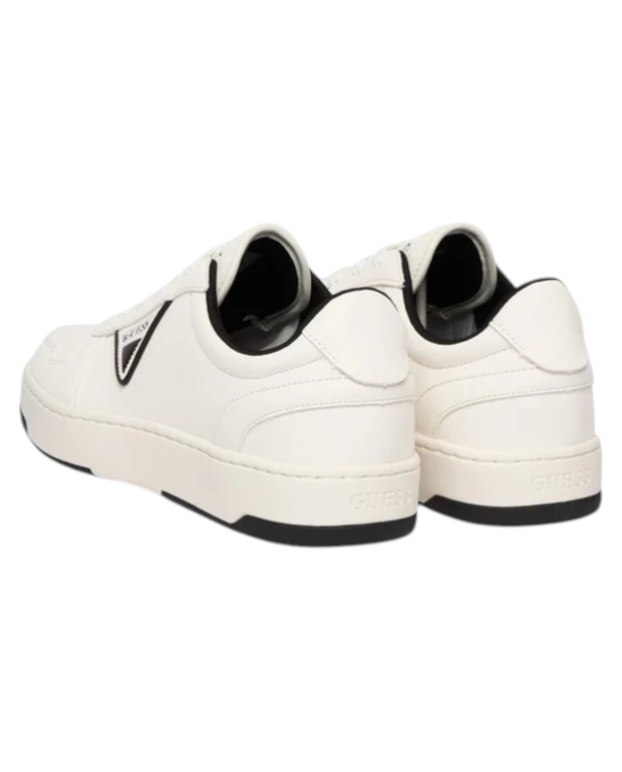 Sneakers Guess Uomo Vincent Triangle Logo Leather White