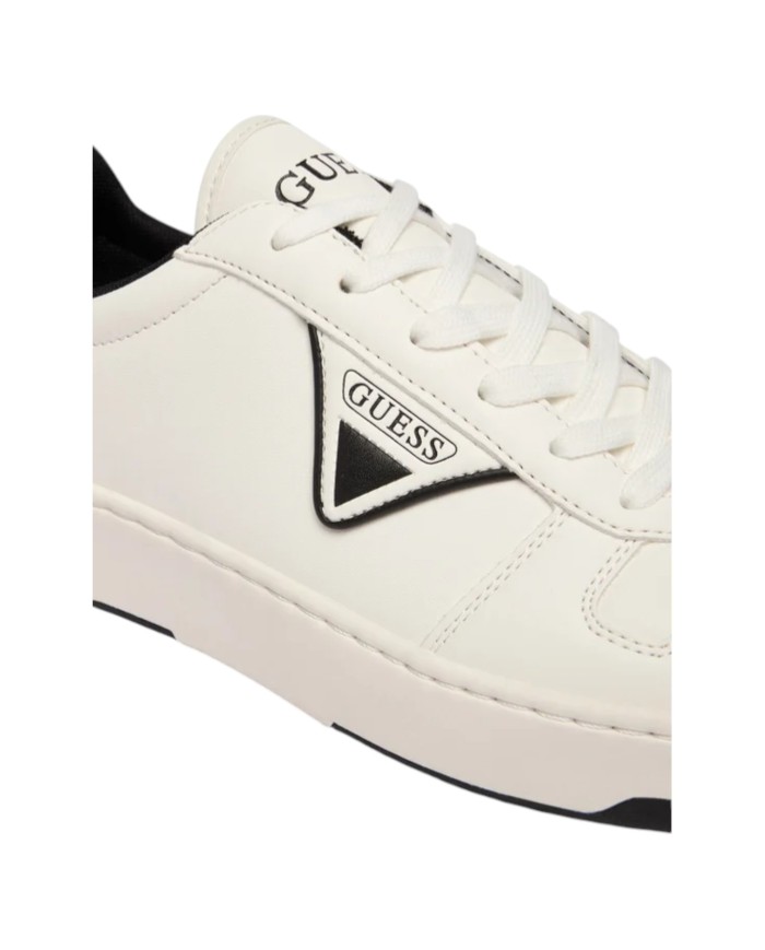 Sneakers Guess Uomo Vincent Triangle Logo Leather White