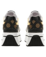 Sneakers Guess Donna Camrio Platform 4G Logo Peony Leather White Brown Gold