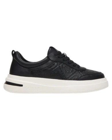 Sneakers Guess Uomo Elbano 4G Logo Impresso Leather Black