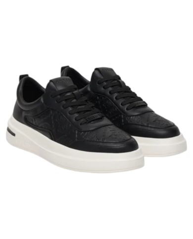 Sneakers Guess Uomo Elbano 4G Logo Impresso Leather Black
