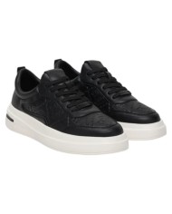 Sneakers Guess Uomo Elbano 4G Logo Impresso Leather Black