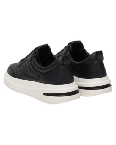 Sneakers Guess Uomo Elbano 4G Logo Impresso Leather Black
