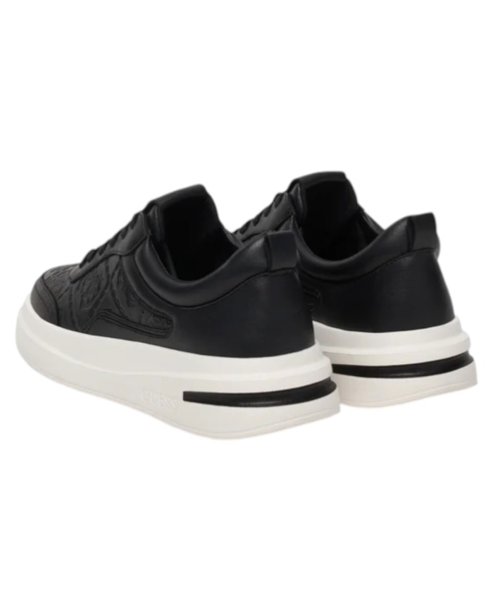 Sneakers Guess Uomo Elbano 4G Logo Impresso Leather Black