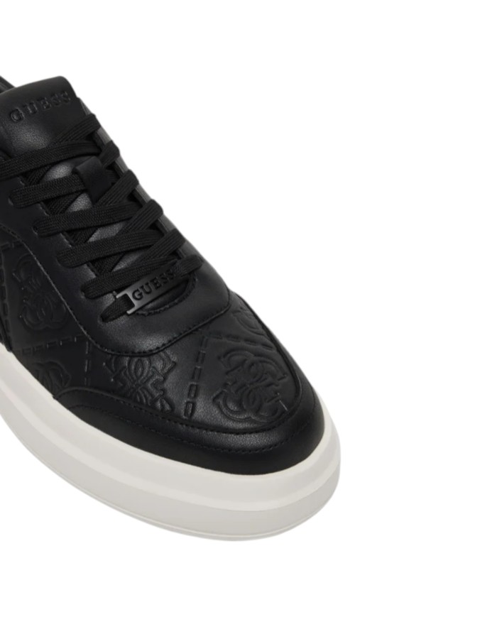 Sneakers Guess Uomo Elbano 4G Logo Impresso Leather Black
