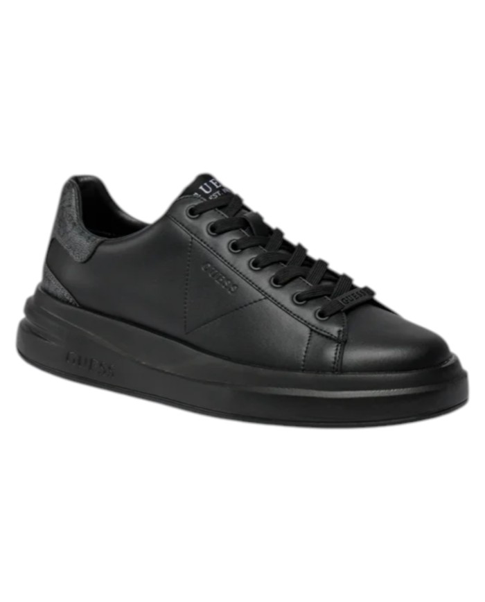 Sneakers Guess Uomo Elba 4G Logo Leather Black